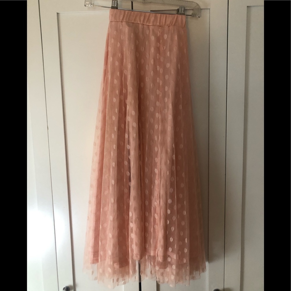 Blush Full Midi Skirt